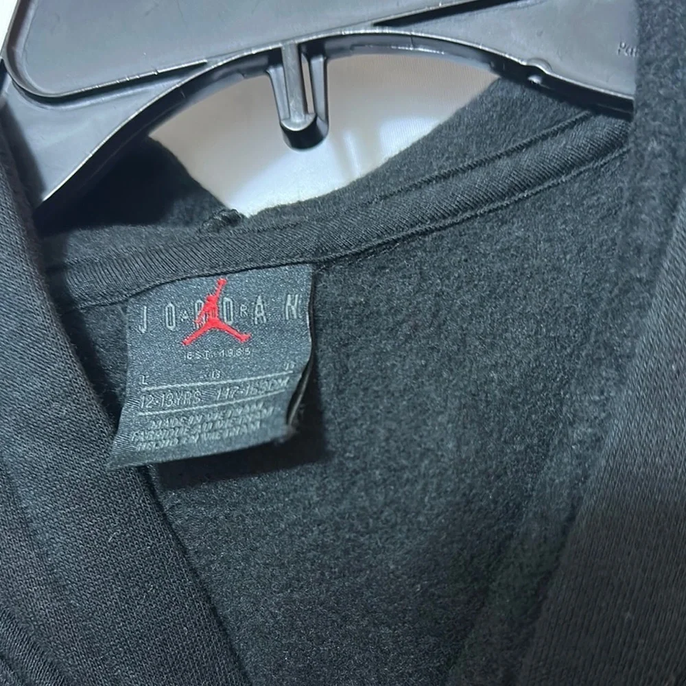 Jordan Black Hooded Sweater with Iconic Graphic